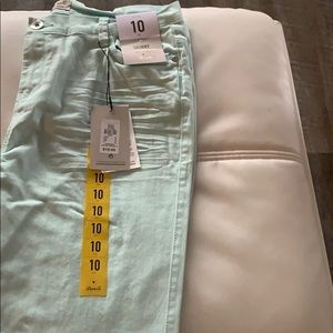 Mint green stretchy pants